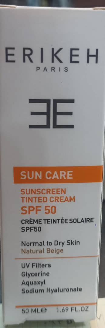 ضدآفتاب بژ طبیعی مناسب پوست خشک اریکه spf50