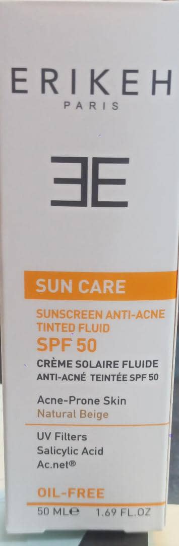 اریکه ضدآفتاب فلوئید بژ طبیعی مناسب پوست مستعد آکنه spf50